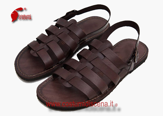 Roman sandals out of leather